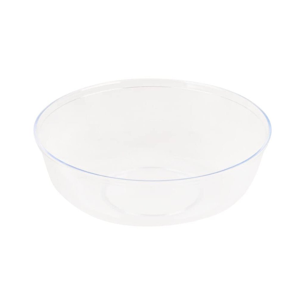 EcoQuality 16oz Clear Round Plastic Bowls - Disposable Plastic Soup Bowls, Heavy Duty Salad Bowls, Reusable Soup Bowl, Baby Showers, Weddings, Birthday Party, BPA Free (60)