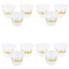 Fun Express Celebrate Clear Disposable Plastic Cups Gold Small 9 oz - Mega Bulk 200 Ct view 1