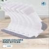 Doctor's Select White Bamboo Viscose Diabetic Socks for Men - 6 Pairs Crew Diabetic Neuropathy Socks for Men | White view 4