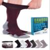 Doctor's Select Bamboo Viscose Diabetic Socks for Men - 6 Pairs Crew Mens Diabetic Socks | Neuropathy Socks for Men| Black, White, Tan, Light Brown, Brown, Maroon view 1