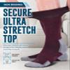 Doctor's Select Bamboo Viscose Diabetic Socks for Men - 6 Pairs Crew Mens Diabetic Socks | Neuropathy Socks for Men| Black, White, Tan, Light Brown, Brown, Maroon view 2