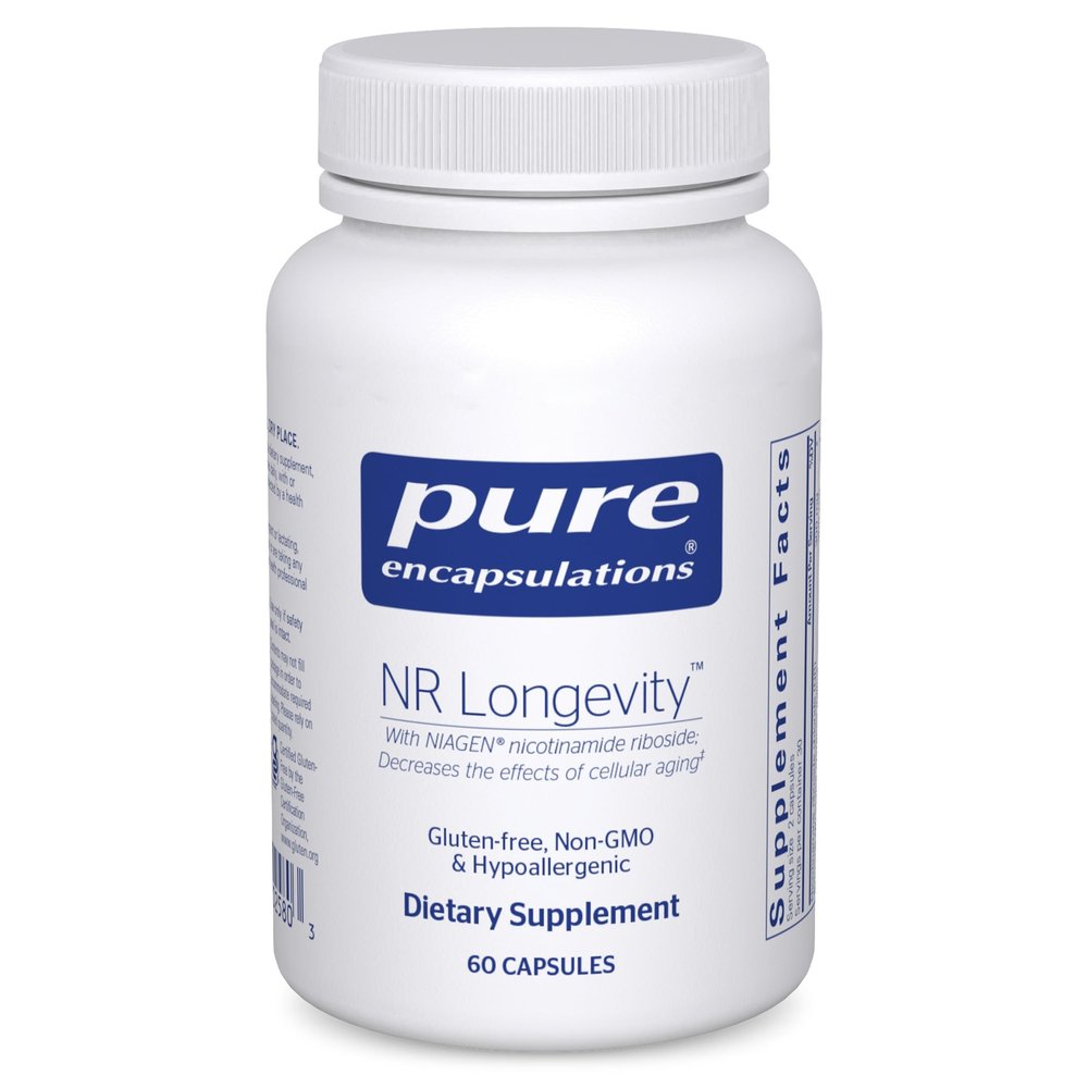 Pure Encapsulations NR Longevity NAD Supplement  Supports Healthy Aging, NAD+ Replenishment, Mitochondrial Function, with NIAGEN  Gluten Free, Non-GMO, Hypoallergenic  60 Capsules
