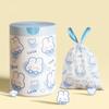 100 Count Drawstring Trash Bags,Cartoon Pattern Thickened Garbage Bags 19.7" x 17.7"Unscented Trash Bags for Kitchen, Bathroom, Office Waste Bin Liners (Blue) view 1