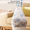 100 Count Drawstring Trash Bags,Cartoon Pattern Thickened Garbage Bags 19.7" x 17.7"Unscented Trash Bags for Kitchen, Bathroom, Office Waste Bin Liners (Blue) view 2