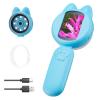 Mini Digital Microscopy, 2-inch IPS Screen 200X Magnifying Glass Handheld Magnifier with LED Light, 30W HD Camera, Built-in 3 Games & TF Card for 300 Photos, Education Hobby Plants Insects- - Blue view 1