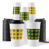 Tamone 48 PACK 16OZ Disposable Coffee Cups with Lids, Sleeves and Stirrers, To Go Coffee Cups with Lids Leak Proof, White Paper Cups for Cold/Hot Coffee Chocolate Cocoa for Home OfficeBalloon view 1