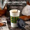 Tamone 48 PACK 16OZ Disposable Coffee Cups with Lids, Sleeves and Stirrers, To Go Coffee Cups with Lids Leak Proof, White Paper Cups for Cold/Hot Coffee Chocolate Cocoa for Home OfficeBalloon view 4