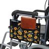 GOSTONG Wheelchair Side Bag Walker Pouch Bag with Cup Holder Sunflower Wheelchair Armrest Accessories for Walker, Rollator, Electric Scooter Wheelchair view 2