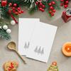 Horaldaily 50 Christmas Disposable Paper Decorative Guest Napkins, Silver Foil Christmas Trees Hand Towel for Party Lunch Dinner Kitchen Bathroom view 2
