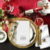 Horaldaily 50 Christmas Disposable Paper Decorative Guest Napkins, Silver Foil Christmas Trees Hand Towel for Party Lunch Dinner Kitchen Bathroom view 4