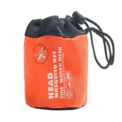 NineLife Basics Head Net Mesh Storage Bag for Outdoors,Wearable Head Net Face Mesh Protecting Net (Saffron)