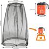 NineLife Basics Head Net Mesh Storage Bag for Outdoors,Wearable Head Net Face Mesh Protecting Net (Saffron) view 3