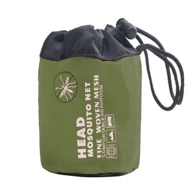 NineLife Basics Head Net Mesh Storage Bag for Outdoors,Wearable Head Net Face Mesh Protecting Net (Green)