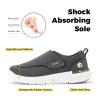 FitVille Diabetic Shoes for Men Extra Wide Slip-on Shoes for Swollen Feet Adjustable Walking Shoes for Elderly Foot Pain Relief Neuropathy - EasyTop Wings Deep Gray view 4