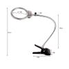 Reading Magnifier LED Magnifying Lamp Desktop Magnifier Glass Desk Lamp with Clamp and Adjustable Gooseneck Hands Free Magnifier Magnifying Glass view 2