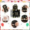 18th Birthday Money Gift Box, Pull-Out Cash Roll Surprise for Boys & Girls, Black & Gold Cash Present Holder for Milestone 18th Party view 4