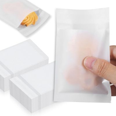 1000 Pcs Flat Glassine Bags Waxed Paper Cookies Bags Semi Transparent Cookie Sleeves Treat Bags Small Paper Bags for Handmade Soaps Packaging Bakery Cookies Candies Party Favor (3 x 4 Inches)