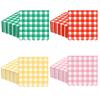 60pcs Camp Plaid Napkins Colorful Plaid Checkered Bachelorette Party Supplies Camping Glamping Birthday Thick Paper Napkins Plaid Camping Themed Party Favor for Baby Bridal Shower Picnic view 1