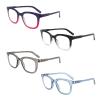 25DU 4 Pack Reading Glasses for Women Men Oprah Style Square Blue Light Blocking Readers with Spring Hinge +2.75 view 2