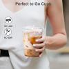 Dealusy 100 Pack - 16 oz Clear Plastic Cups with Lids, Sturdy & Food Safe Iced Coffee Cups with lids, Disposable Plastic Smoothie Cups for Cold Drinks, Sip Lids view 4