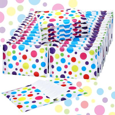 Geyee 50 Packs Tissue Travel Size Facial Paper Napkins Travel Packs Disposable Pocket Tissues for Wedding Guest Traveling School Purse Home Supplies, 500 Sheets 3 Ply(Polka Dot)