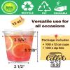 100 Pack 12 oz Clear Plastic Cups with Strawless-Sip-Lids, Disposable Cups Plastic Iced Coffee Cups, To Go Cups with Sip Through Lids for Smoothie, Milkshake, Cold Drinks for Party, Wedding, Event view 4