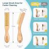 BFWood Laundry Stain Brush, Large Natural Soft Boar Bristles, Removes Tough Stains from Delicate Fabrics Like Knits, Cotton, and Linens, Gentle on Fabrics, No Damage view 2