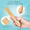 BFWood Laundry Stain Brush, Large Natural Soft Boar Bristles, Removes Tough Stains from Delicate Fabrics Like Knits, Cotton, and Linens, Gentle on Fabrics, No Damage view 3