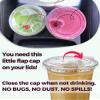 100 Pack 16 oz Clear Plastic Cups with Strawless-Sip-Lids, Disposable Cups Plastic Iced Coffee Cups, To Go Cups with Sip Through Lids for Smoothie, Milkshake, Cold Drinks for Party, Wedding, Event view 2