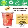 100 Pack 16 oz Clear Plastic Cups with Strawless-Sip-Lids, Disposable Cups Plastic Iced Coffee Cups, To Go Cups with Sip Through Lids for Smoothie, Milkshake, Cold Drinks for Party, Wedding, Event view 4