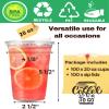 100 Pack 20 oz Clear Plastic Cups with Strawless-Sip-Lids, Disposable Cups Plastic Iced Coffee Cups, To Go Cups with Sip Through Lids for Smoothie, Milkshake, Cold Drinks for Party, Wedding, Event view 4