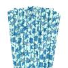 100 pcs Under The Sea Party Paper Straws, Blue Starfish Scallop Shells Animal Silver Foil Star Drinking Straws, Kids Birthday Baby Shower Ocean Beach Island Picnic Tropical Cake Pop Sticks (Starfish) view 1