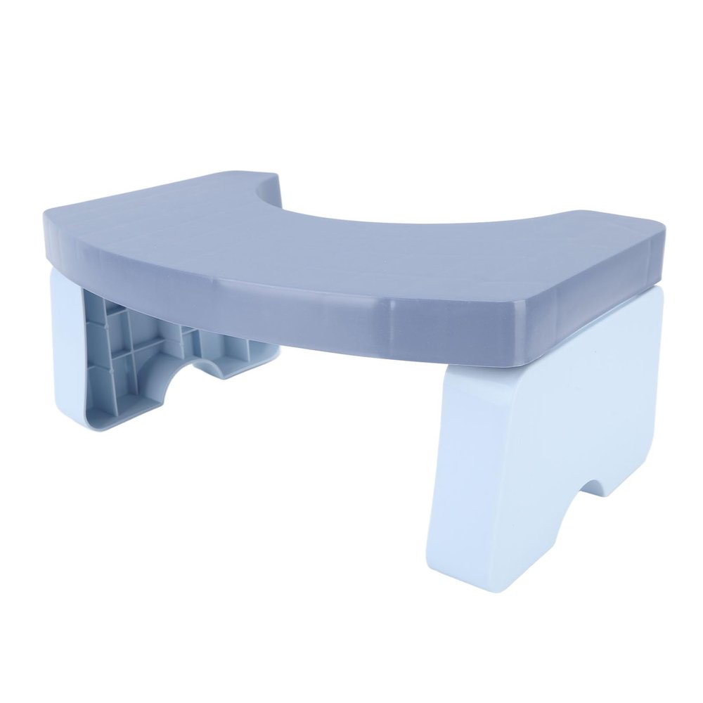 Foldable Toilet Potty Stool PP Portable Squatting Potty Foot Stool for Healthy Gifts Travel (Blue)