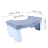 Foldable Toilet Potty Stool PP Portable Squatting Potty Foot Stool for Healthy Gifts Travel (Blue) view 3