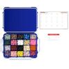 20 Compartment UV Protected Large Cobalt Blue Pill Case with Airtight Seal, Spill Proof, Silicone Gasket Waterproof Med Box with Medication Map (Cobalt Blue, 20 Compartment - 1 Pack) view 1