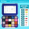 20 Compartment UV Protected Large Cobalt Blue Pill Case with Airtight Seal, Spill Proof, Silicone Gasket Waterproof Med Box with Medication Map (Cobalt Blue, 20 Compartment - 1 Pack) view 3