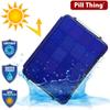 20 Compartment UV Protected Large Cobalt Blue Pill Case with Airtight Seal, Spill Proof, Silicone Gasket Waterproof Med Box with Medication Map (Cobalt Blue, 20 Compartment - 1 Pack) view 4