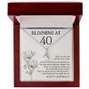 Luxe Gifting 40th Birthday Necklace Message Card Box Alluring Mahogany - Blooming At 40 Heres To Your Day - Meaningful Celebration Bday Fabulous Grateful view 4