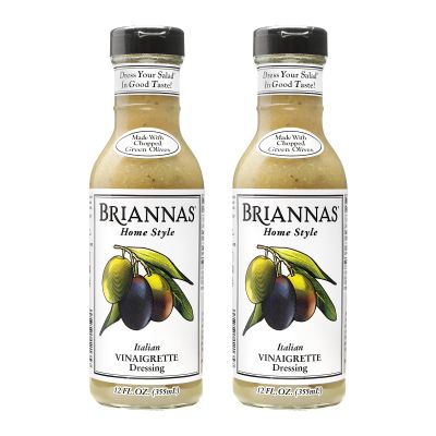 BRIANNAS - Home Style Italian Vinaigrette Dressing Fine Salad Dressing made with Premium Ingredients - Gluten Free & Low Sugar Dressing - 12 oz. Bottles - 2 Pack