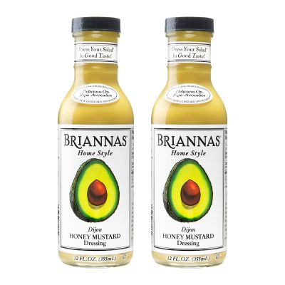 BRIANNAS - Home Style Dijon Honey Mustard Dressing  Fine Salad Dressing made with Premium Ingredients - Gluten Free & Kosher Dressing - 12 oz. Bottles - 2 Pack