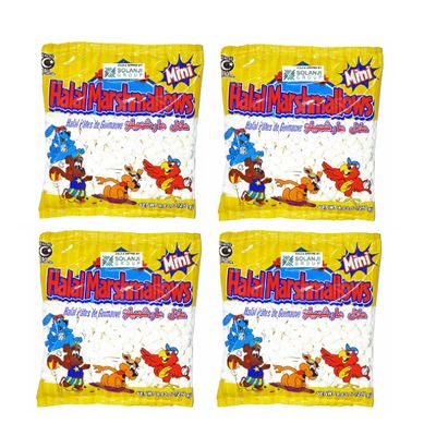 Al Amin Foods Halal Mini Marshmallows NET WT 8.82oz (250g)- Pack of 4