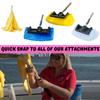 5' Palm Beach Pole - Attachment Handle for Mops and Brushes - Painted White Wood Pole with Grips view 2