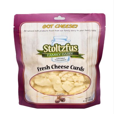 NineLife Basics Stoltzfus Family Dairy Fresh Cheese Curds Garlic 8 oz (Pack of 3)
