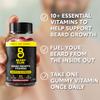 The Beard Club Biotin Beard Growth Vitamin Gummies - Hair Supplement for Men - Vitamins B12, E, & C to Support a Thicker Fuller Looking Facial Hair - Strawberry Gummy view 3