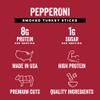 Chefs Cut Real Turkey Jerky | Smoked Turkey Meat Sticks | High Protein Snack with 8 g Protein & 100 Calories, Gluten Free, Keto-Friendly| Pepperoni | 1 oz Stick (12-Count Bag) view 3