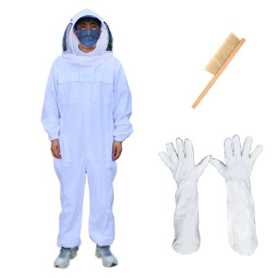 Bee Suits for Men&Women Sting Proof,Bee Keeper Suit for Men,Beekeeper Suit,Bee Protective Gear,Ventilated Bee Suit. (White, 4XL)