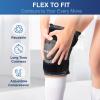 APEXUP Ice Pack for Knee Pain Relief, Large Reusable Wrap After Surgery, Flexible Gel Cold Pack for Injuries, Pain Relief for Back, Shoulder, Elbow, Ankle and Leg (Black, L, 1PK) view 3
