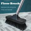 BSMstone Push Broom Brush Stiff Bristles Floor Cleaning Brush Multi-Purpose Scrubber Brushes for Bathroom Bathtub Tile Floor Deck Patio view 4