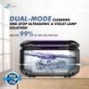FSA HSA Eligible | 2-in-1 Ultrasonic & U-V Dental Cleaner, 42kHz Deep Cleaning Machine with Digital Timer, 180ml Pod for Retainers, Aligners, Mouth Guards | Viewing Port view 2