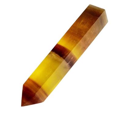 NSIXSURIM 110mm-120mm Yellow Fluorite Tower Wand Crystal Points Stones 1pc Feng Shui Decoration Crystals and Stones